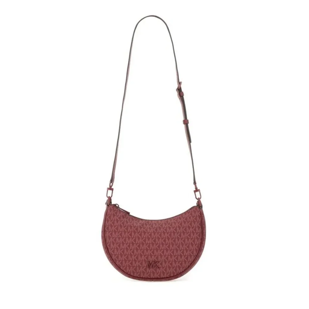 Michael Kors Kyla Small Signature Logo Convertible Pouchette in Mulberry NWT - Picture 9 of 11